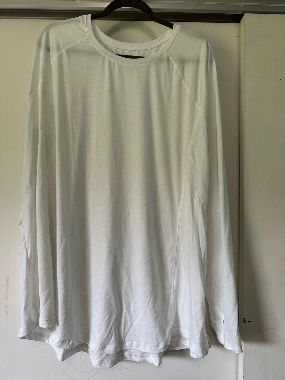 White Long Sleeve Crewneck Shirt - Classic Comfort